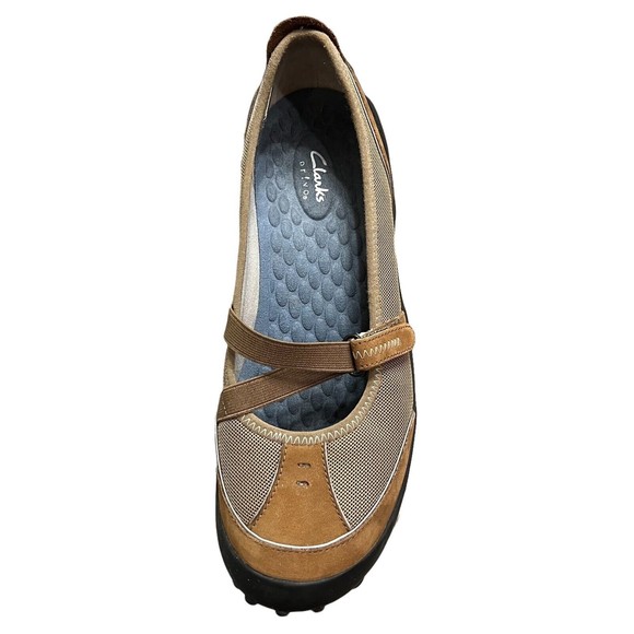 Women's Privo by Clarks Comfortable Boat Or River Shoes Sz 8.5 Tan and Black - Picture 3 of 10